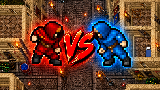 Vermelho contra azul em Venore
